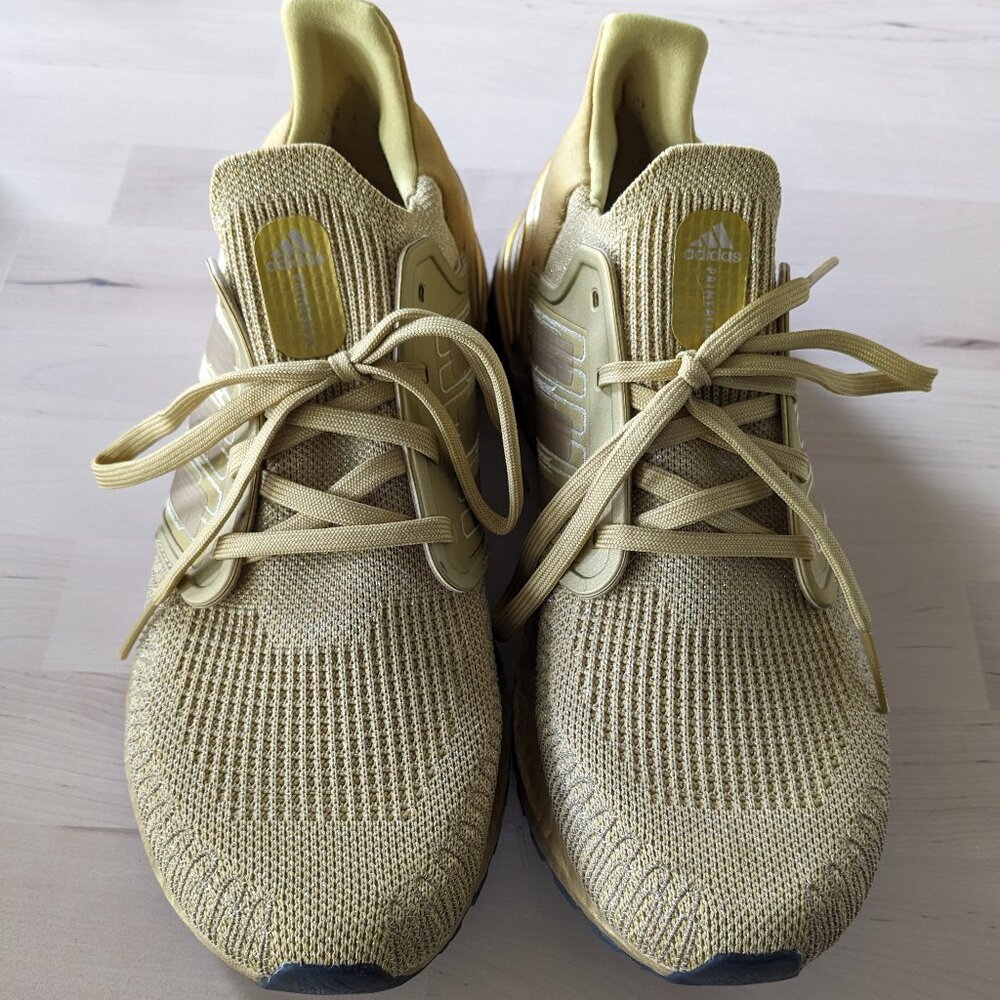 Adidas UltraBoost 20 Gold Running Shoes - Men's size 9.5 - Picture 6 of 9